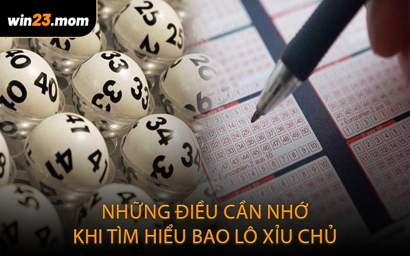 Những điều cần nhớ khi tìm hiểu bao lô xỉu chủ